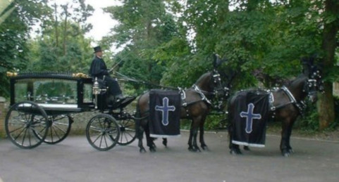 Horse drawn funeral